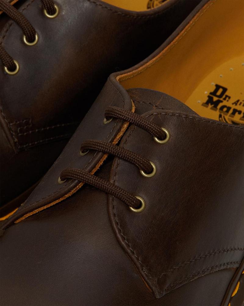 Dr Martens 1461 Crazy Horse Læder Oxford Sko Dame Brune | DK 346TCE